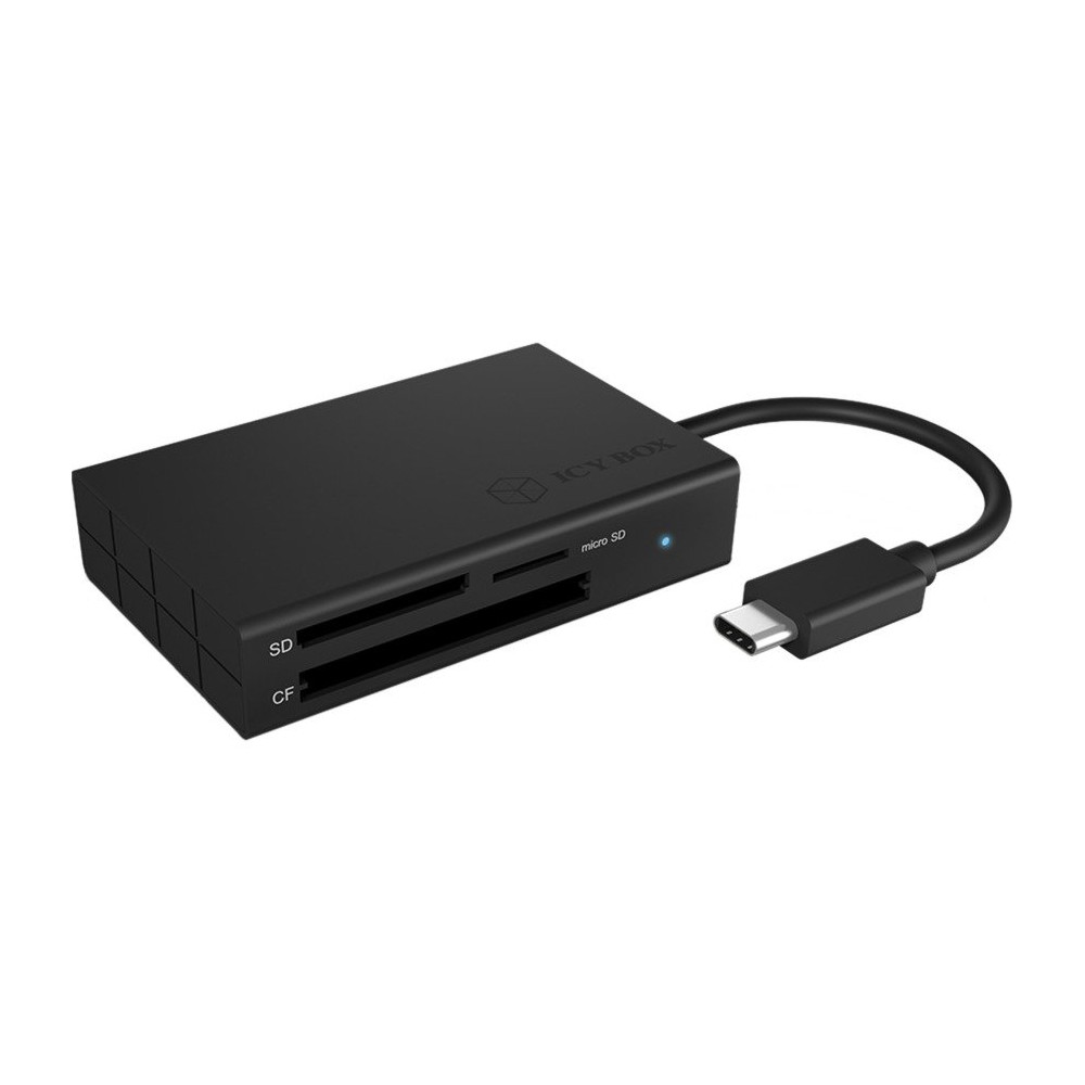 ICY BOX IB-CR401-C3 lettore di schede USB 3.2 Gen 1 (3.1 Gen 1) Type-C Nero