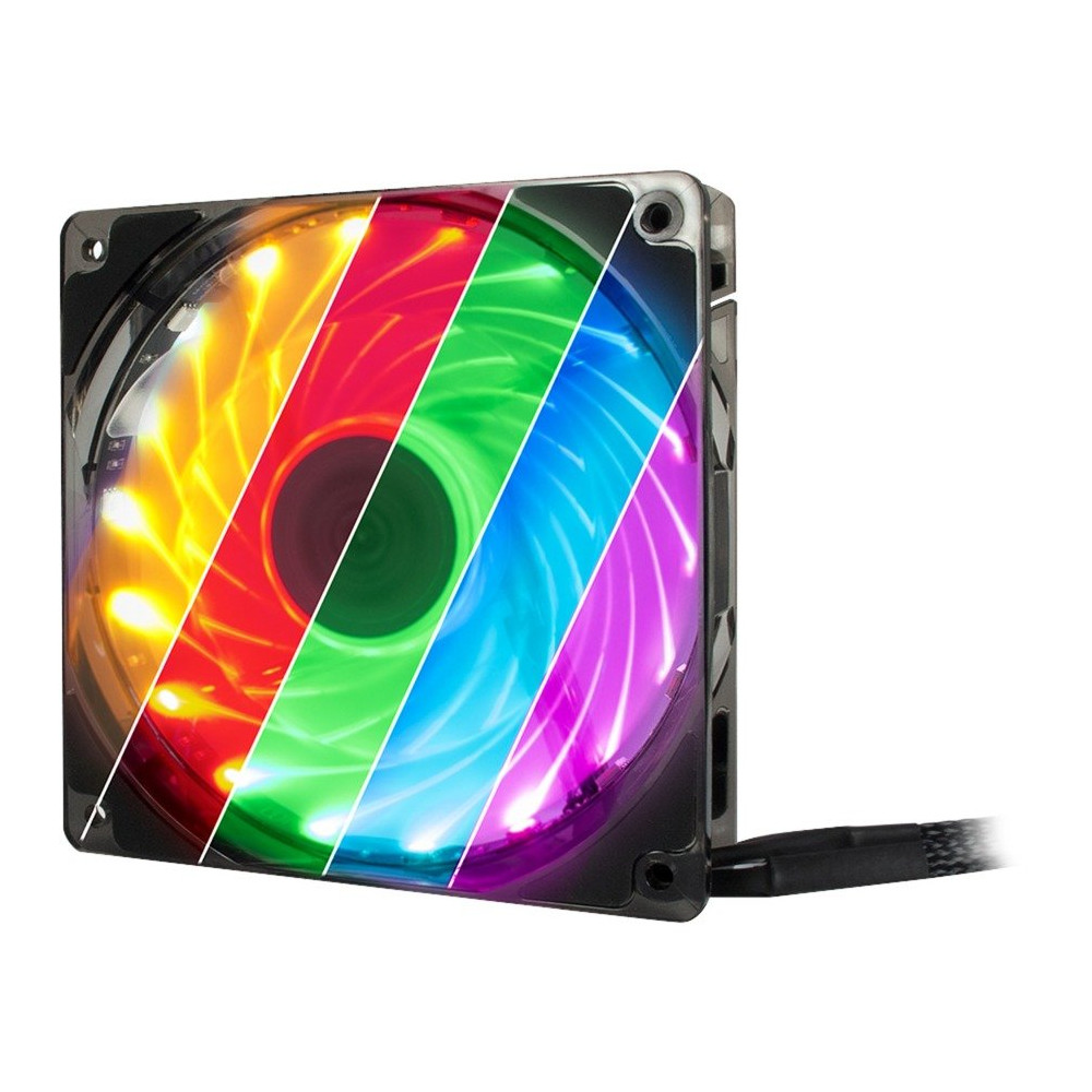 Inter-Tech L-12025 Aura Case per computer Ventilatore 12 cm Nero, Ventola