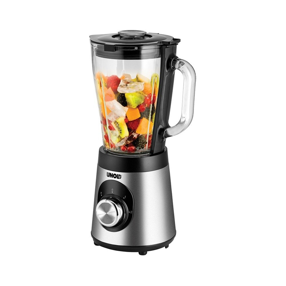 Unold Edel 1,5 L Frullatore da tavolo 500 W Nero, Acciaio inox, Trasparente, Mixer stand