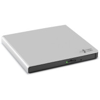 Hitachi-LG Data Storage Slim Portable DVD-Writer lettore di disco ottico DVD±RW Argento, masterizzatore DVD esterno