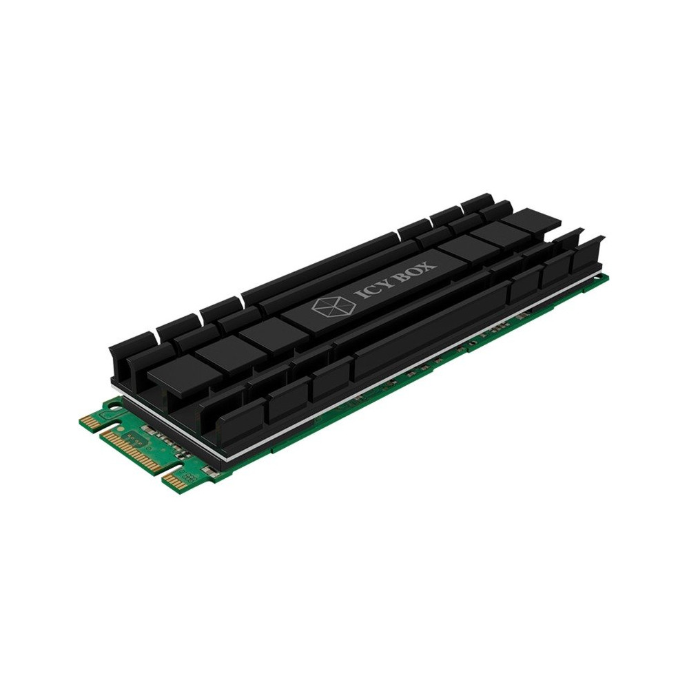 ICY BOX IB-M2HS-701 M.2 NVMe SSD Dissipatore di calore/Radiatore Nero 1 pz