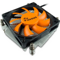 Inter-Tech Argus T-200 Processore Refrigeratore 8 cm Nero, Arancione, raffreddamento CPU