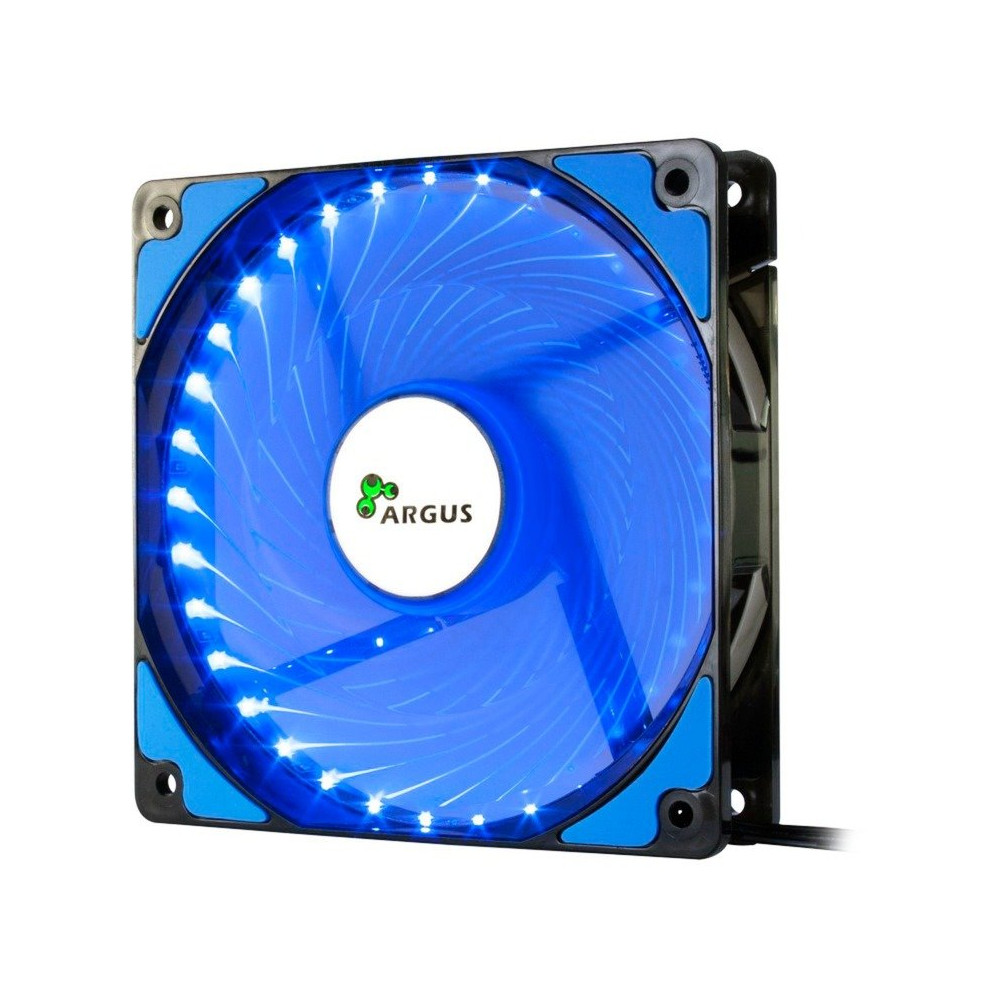Inter-Tech L-12025 Case per computer Ventilatore 12 cm Nero, Blu, Ventola