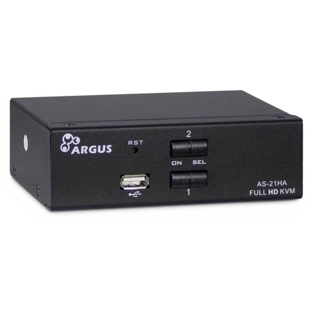 Inter-Tech AS-21HA HDMI switch per keyboard-video-mouse (kvm) Nero, Switch KVM