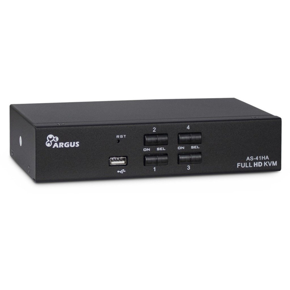 Inter-Tech AS-41HA HDMI switch per keyboard-video-mouse (kvm) Nero, Switch KVM