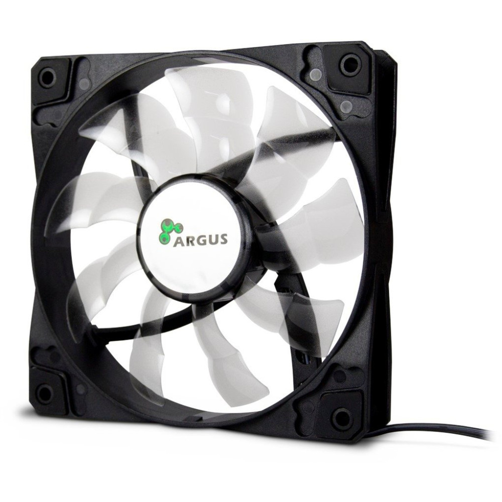 Inter-Tech Argus L-12025 Case per computer Ventilatore 12 cm Nero, Ventola