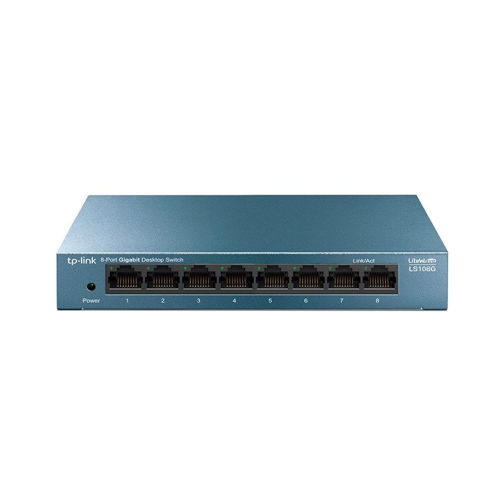 TP-Link LS108G Non gestito Gigabit Ethernet (10/100/1000) Blu, Interruttore
