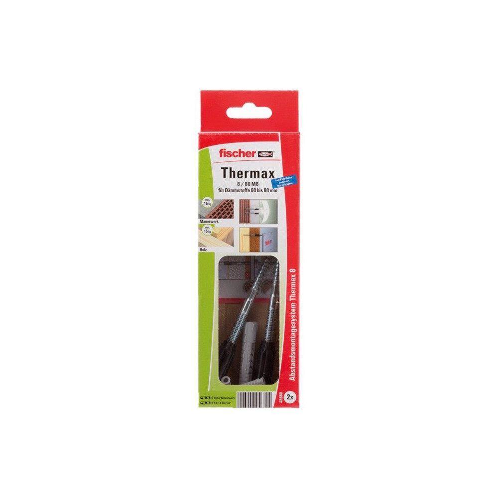 fischer Sistema di montaggio distanziatore THERMAX 8/80 M6 B, Tassello