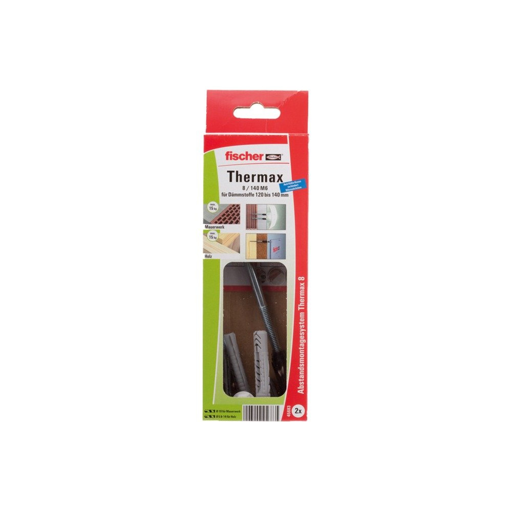 fischer 045683 giravite e bullone 2 pezzo(i) M6 Vite, Tassello