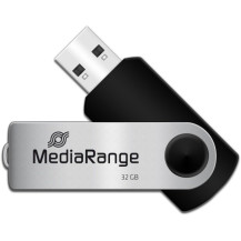 MediaRange MR911 unità flash USB 32 GB USB Type-A / Micro-USB 2.0 Nero, Argento, Chiavetta USB