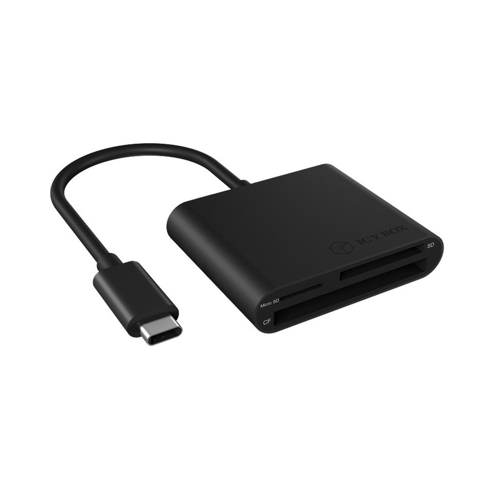 ICY BOX IB-CR301-C3 lettore di schede USB 3.2 Gen 1 (3.1 Gen 1) Type-C Nero