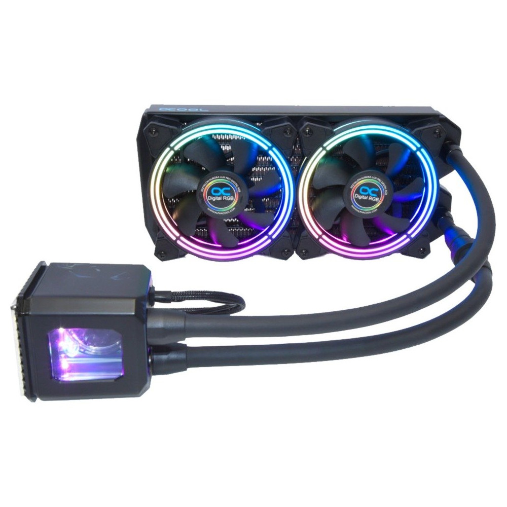 Alphacool Eisbaer Aurora 240 Processore Raffreddatore di liquidi tutto in uno 12 cm Nero 1 pz, Raffreddamento ad acqua