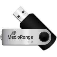 MediaRange 64GB USB 2.0 unità flash USB USB Type-A / Micro-USB Nero, Argento, Chiavetta USB