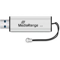 MediaRange MR914 unità flash USB 8 GB USB tipo A 3.2 Gen 1 (3.1 Gen 1) Nero, Argento, Chiavetta USB