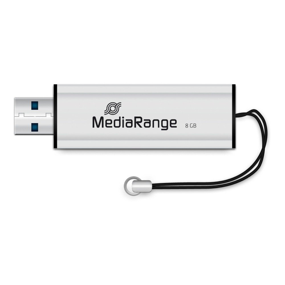 MediaRange MR914 unità flash USB 8 GB USB tipo A 3.2 Gen 1 (3.1 Gen 1) Nero, Argento, Chiavetta USB
