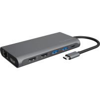 ICY BOX IB-DK4050-CPD Cablato USB 3.2 Gen 1 (3.1 Gen 1) Type-C Antracite, Docking station