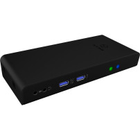ICY BOX IB-DK2251AC Cablato USB 3.2 Gen 2 (3.1 Gen 2) Type-A Nero, Docking station