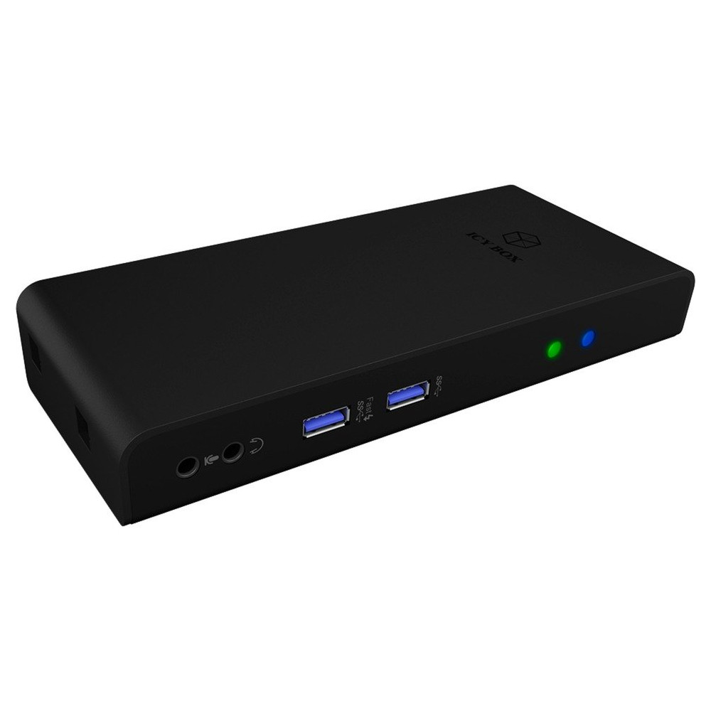 ICY BOX IB-DK2251AC Cablato USB 3.2 Gen 2 (3.1 Gen 2) Type-A Nero, Docking station