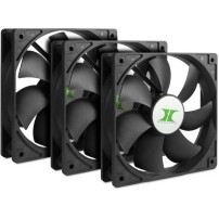 Inter-Tech 88887289 sistema di raffreddamento per computer Case per computer Ventilatore 12 cm Nero 3 pz, Ventola