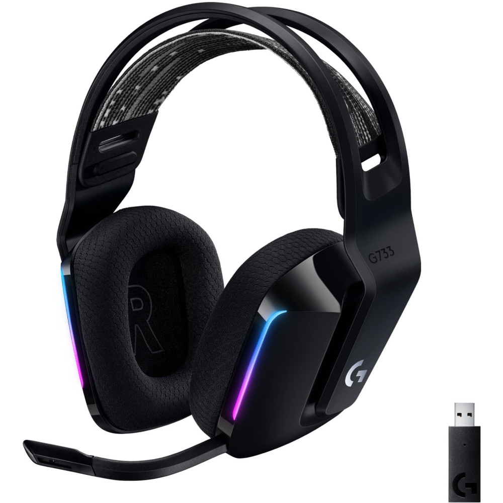 Logitech G733 Cuffia Padiglione auricolare Nero, Cuffia da gioco