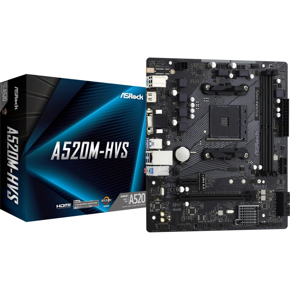 ASRock A520M-HVS AMD A520 Socket AM4 micro ATX, Scheda madre