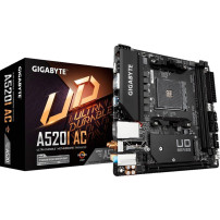 GIGABYTE A520I AC Scheda madre - Supporta CPU AMD Ryzen 5000 Series AM4, VRM digitale a 6 fasi, fino a 5300MHz DDR4 (OC), 1xPCIe