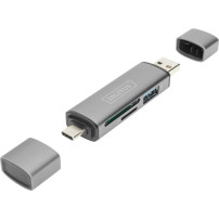 Digitus Dual Card Reader Hub USB-C™ / USB 3.0, OTG, Lettore di schede
