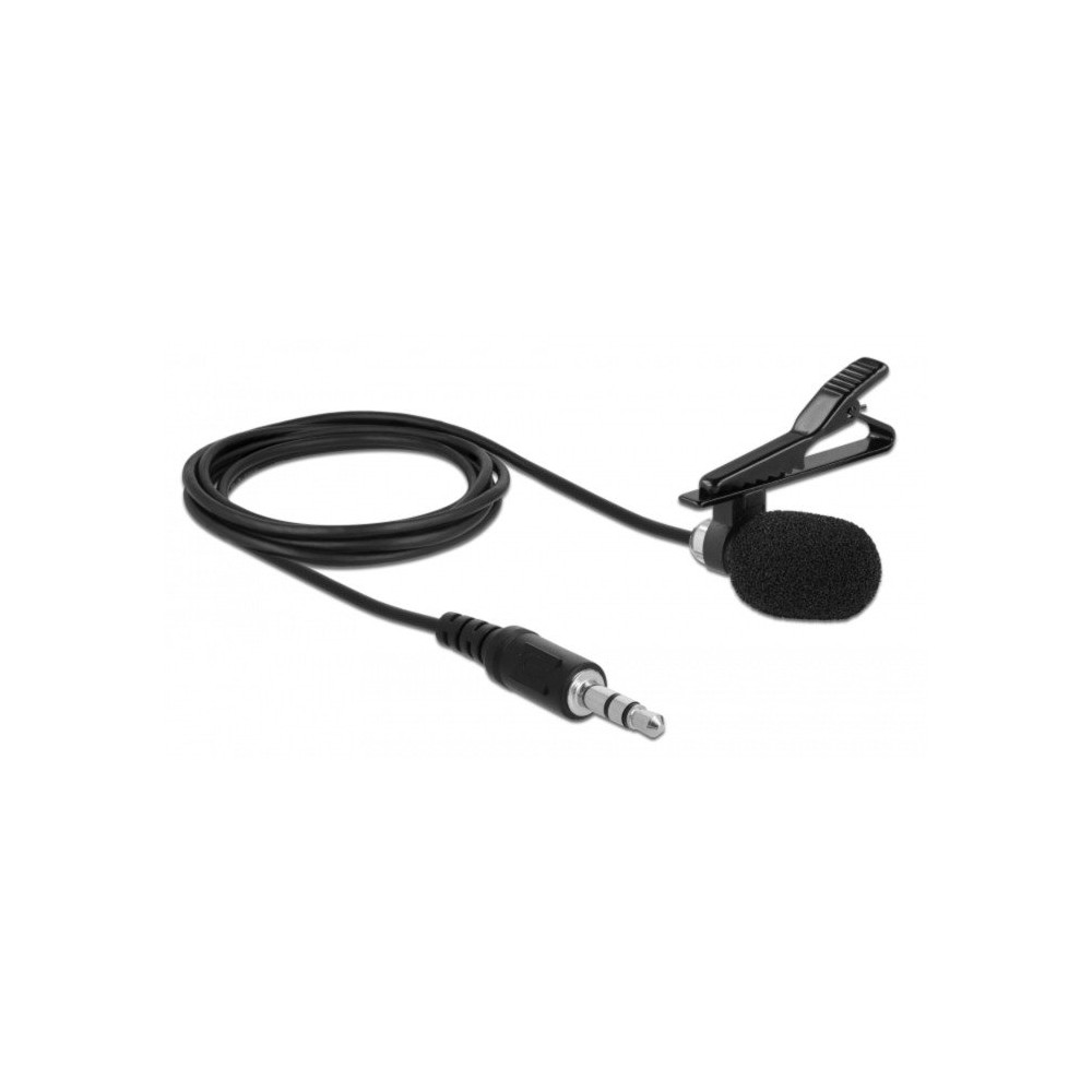 DeLOCK 66279 microfono Nero Microfono a clip