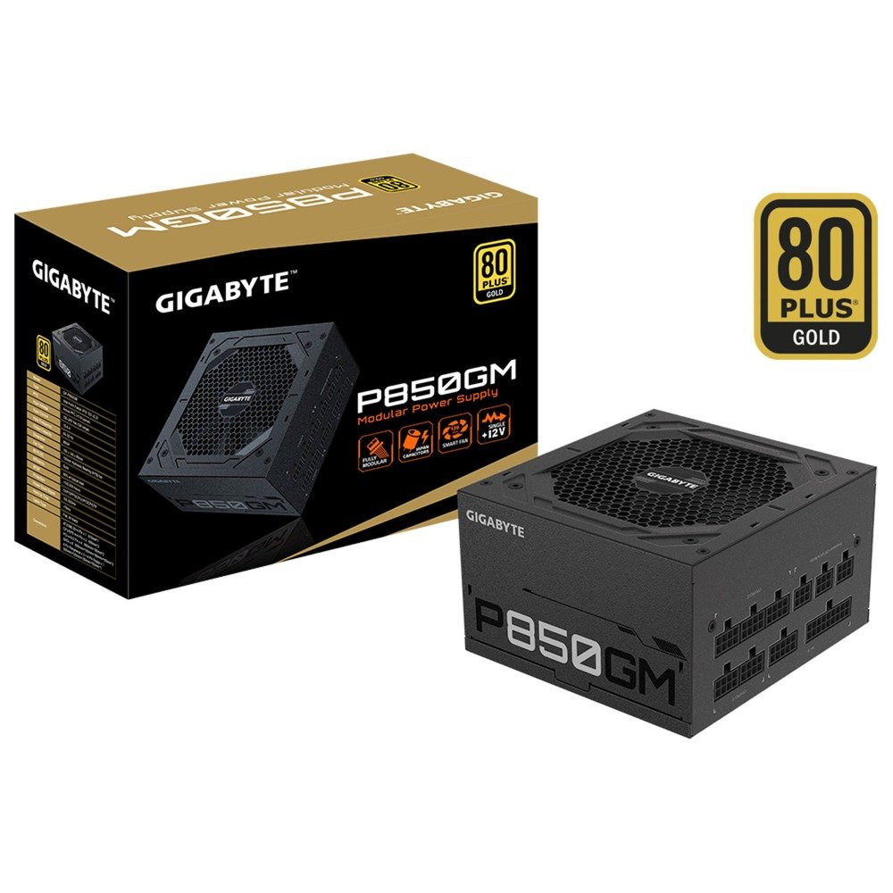 GIGABYTE P850GM alimentatore per computer 850 W 20+4 pin ATX ATX Nero, Alimentatore PC
