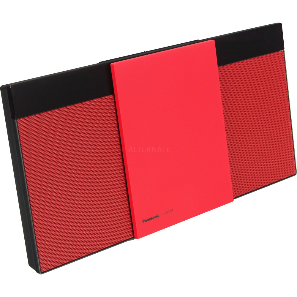 Panasonic SC-HC304 Lettore CD HiFi Rosso, Sistema compatto
