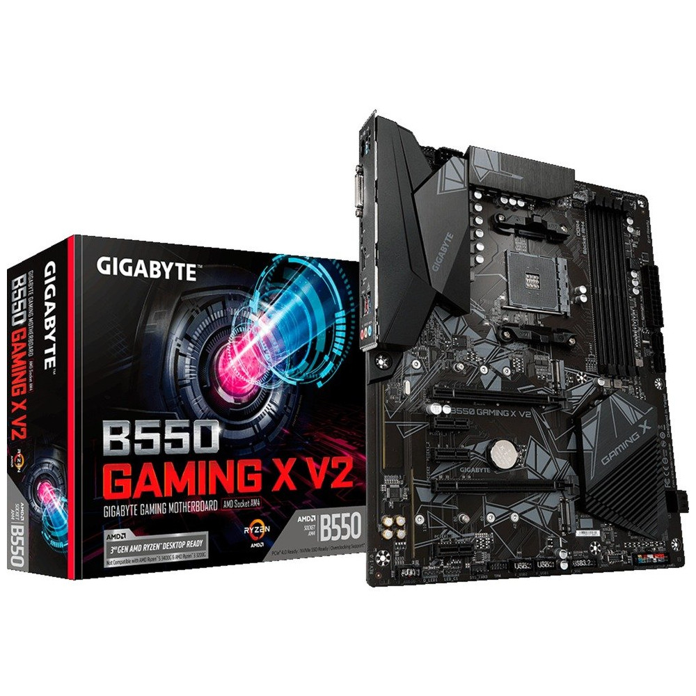 GIGABYTE B550 Gaming X V2 Scheda madre - CPU AMD Ryzen 5000, VRM a 10+3 fasi, fino a 4733 MHz DDR4, 1xPCIe 4.0 + 1xPCIe 3.0 M.2,