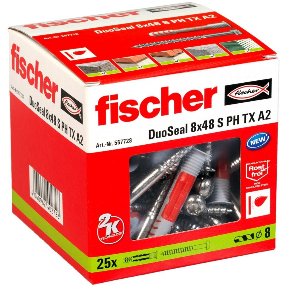 fischer Dübel DuoSeal 8x48 S PH TX A2, Tassello