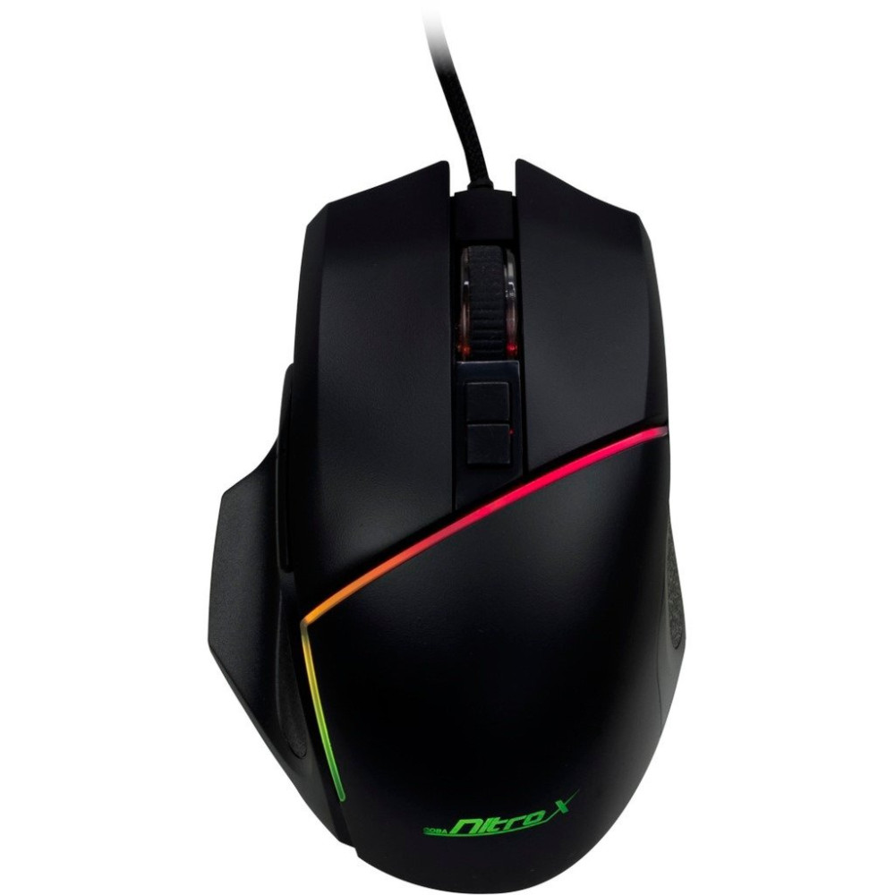 Inter-Tech GT-100 RGB mouse Mano destra USB tipo A Ottico 6400 DPI, Mouse da gioco