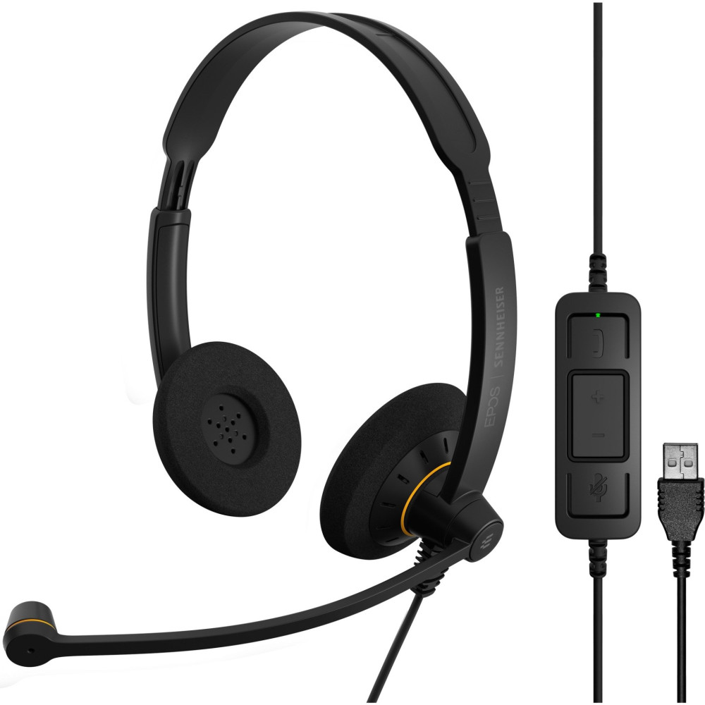 EPOS | Sennheiser IMPACT SC 60 USB ML Auricolare Cablato A Padiglione Musica e Chiamate USB tipo A Nero, Headset