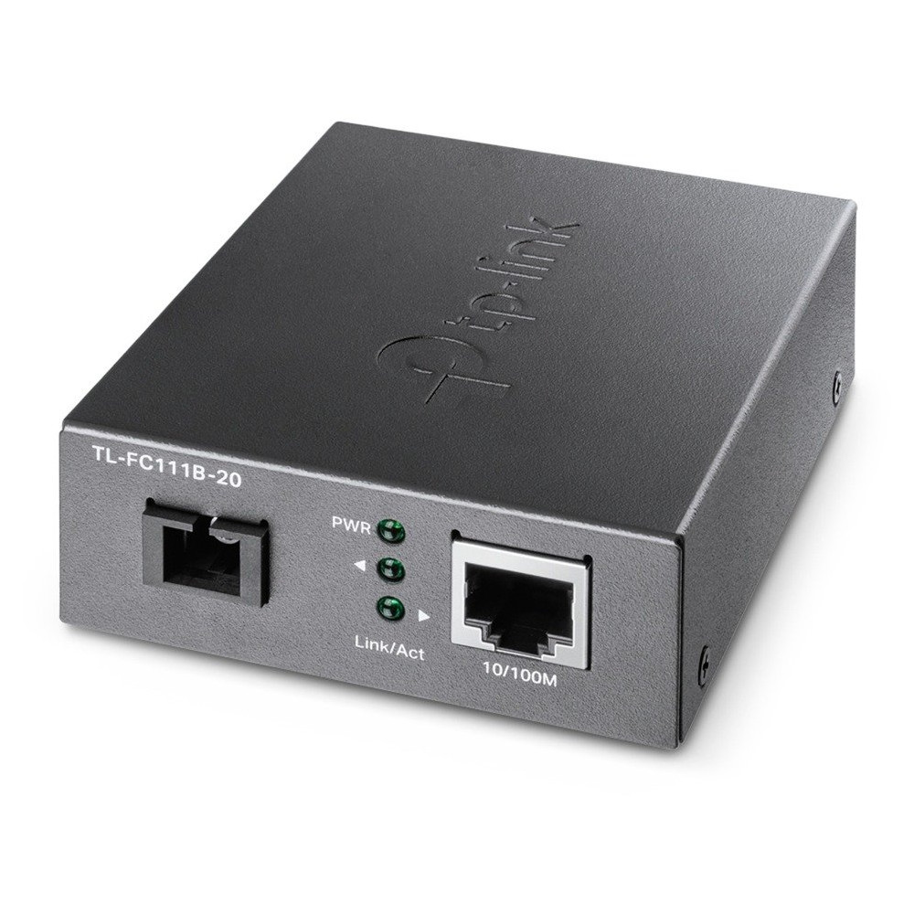 TP-Link TL-FC111B-20 convertitore multimediale di rete 100 Mbit/s Modalità singola Nero, Media Converter