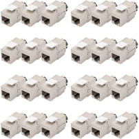Digitus Modulo Keystone CAT 6A, schermato con supporto dei cavi intelligente, kit (24 pezzi), Modulo di Keystone