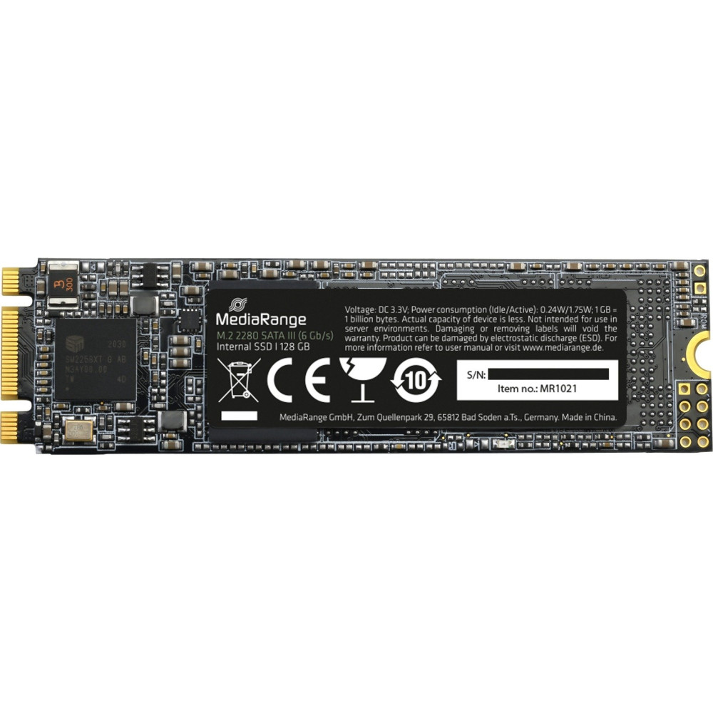 MediaRange MR1021 drives allo stato solido M.2 128 GB Serial ATA III 3D TLC NAND, Disco a stato solido