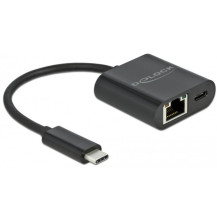 DeLOCK 66644 replicatore di porte e docking station per notebook Cablato USB 3.2 Gen 1 (3.1 Gen 1) Type-C Nero, Adattatore