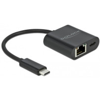 DeLOCK 66644 replicatore di porte e docking station per notebook Cablato USB 3.2 Gen 1 (3.1 Gen 1) Type-C Nero, Adattatore