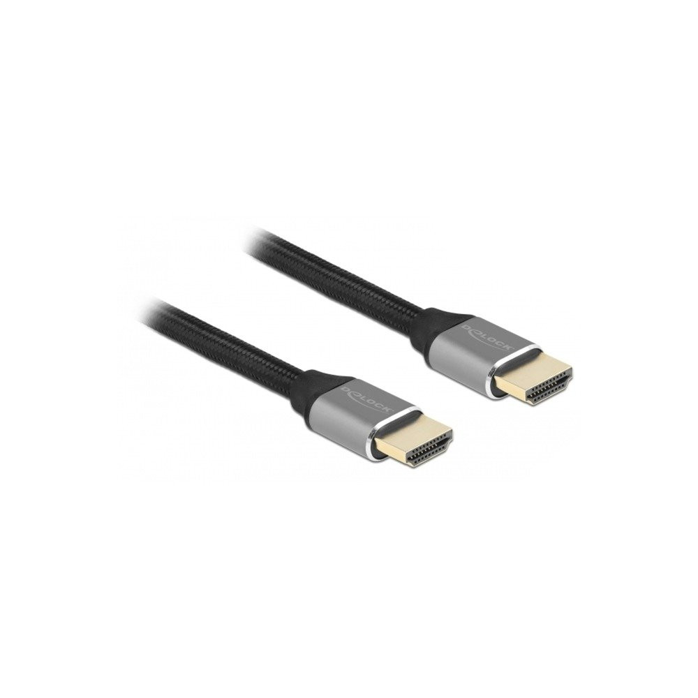 DeLOCK 83996 cavo HDMI 2 m HDMI tipo A (Standard) Nero, Grigio