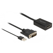 DeLOCK 63189 cavo e adattatore video 0,5 m DVI DisplayPort Nero