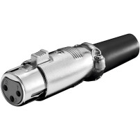 goobay 11959 cavo di collegamento XLR (3-pin) Nero, Metallico, Frizione