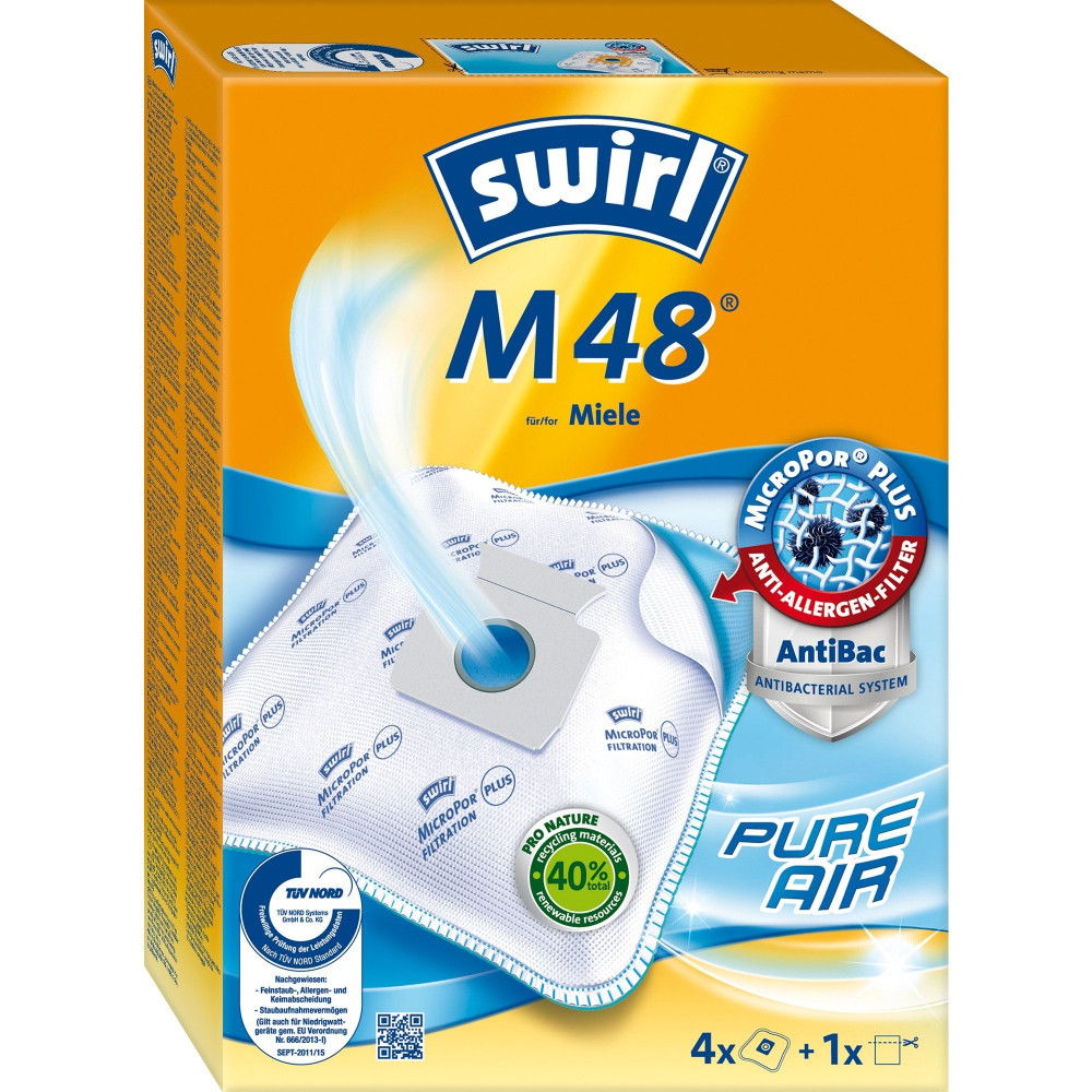 Swirl M 48 Accessori e ricambi per aspirapolvere, Sacchetti per aspirapolvere