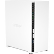 QNAP TS-233 server NAS e di archiviazione Tower ARM Cortex-A55 2 GB 0 TB QNAP QTS Bianco