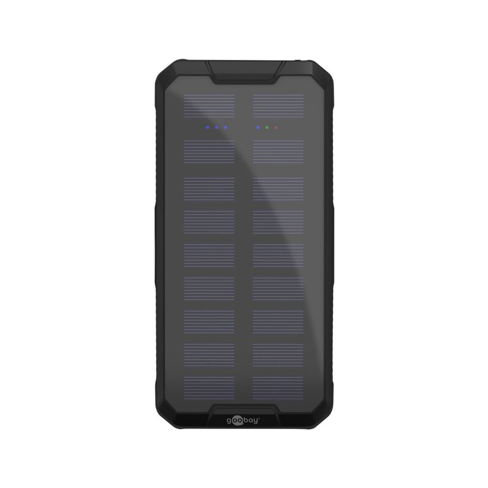 goobay Powerbank a ricarica rapida per esterni 20.000 mAh con solare