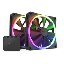 NZXT F140 RGB TWIN Case per computer, Processore Ventilatore 14 cm Nero 2 pz, Ventola