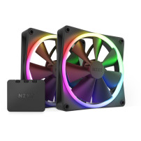 NZXT F140 RGB TWIN Case per computer, Processore Ventilatore 14 cm Nero 2 pz, Ventola
