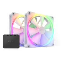 NZXT F140 RGB TWIN Case per computer, Processore Ventilatore 14 cm Bianco 2 pz, Ventola
