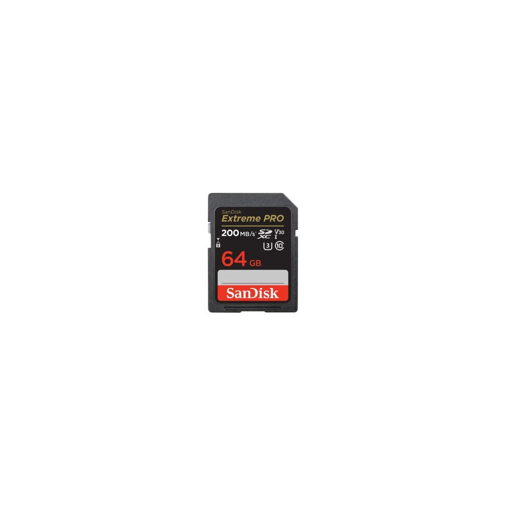 SanDisk Extreme PRO 64GB SDHC Memory Card 200MB/s 90MB/s UHS-I Class 10 U3 V30