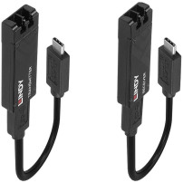 Lindy 43312 moltiplicatore di rete Ricevitore e trasmettitore di rete Nero, Cavo di prolunga